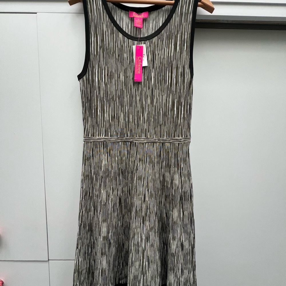 Black and White Sleeveless Dress